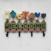 美式 店铺墙壁挂衣架衣帽挂钩 乡村复古创意木质挂衣钩玄关客厅服装