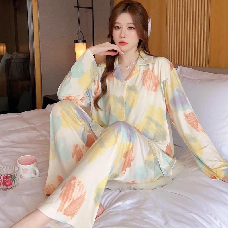 月子服夏季薄款产后莫代尔春秋怀孕期哺乳喂奶孕妇睡衣家居服套装