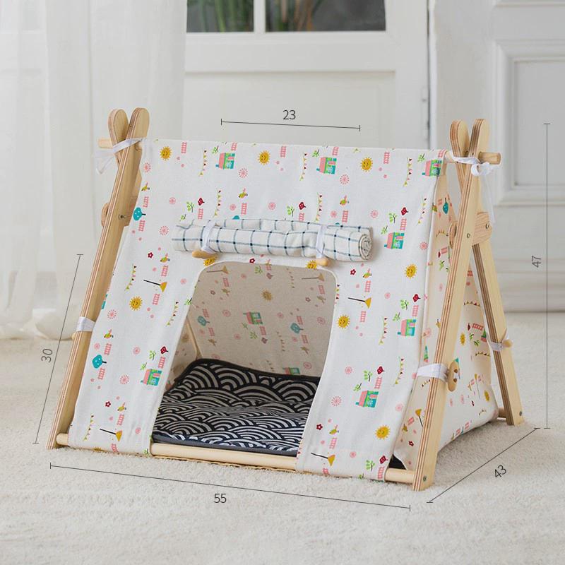 四季通用帐篷透气封闭式猫屋可拆洗小型犬狗窝宠物用品猫降温猫窝