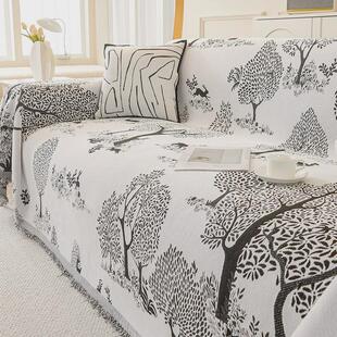 沙发盖巾2023年新款田园风四季通用沙发套沙发坐垫子防猫抓沙发巾