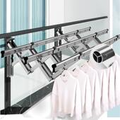 金贵夫人晾衣杆推拉晾衣架阳台外伸缩晒衣架家用窗外折叠户外