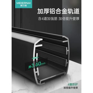 xyt黑色铝合金百叶窗帘免打孔家用防水遮光升降卫生间浴室卷帘