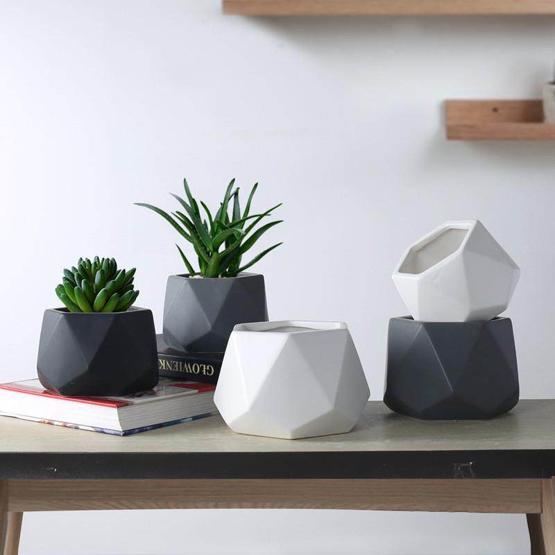 陶瓷花盆几何个性创意托盘北欧花盆铁艺花盆简约圆形套装多肉盆栽,鲜花速递/花卉仿真/绿植园艺,花盆,淘宝优惠券,粉丝福利购,淘宝优惠卷
