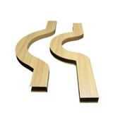 工厂供应弧形弯铝管演唱会体育场拉铝方通华丽天花幕设计铝方管