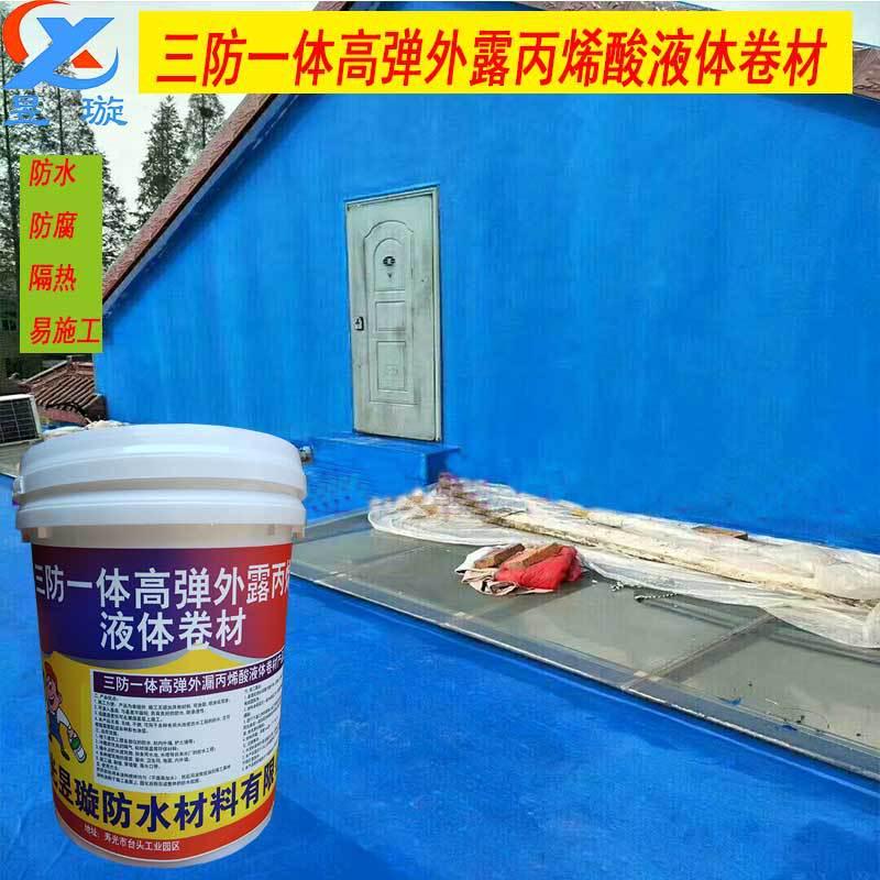 外露卷材弹橡胶彩色液体高屋顶防水隔热材料剂补漏胶裂缝灌浆修复