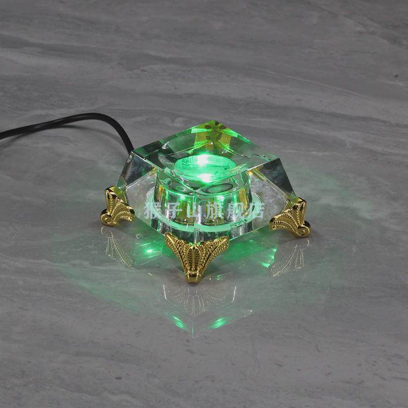 发光底座插电充电白黄光七彩变色定色客厅书房摆放黄水晶球托凹面,家居饰品,桌面摆件,淘宝优惠券,粉丝福利购,淘宝优惠卷