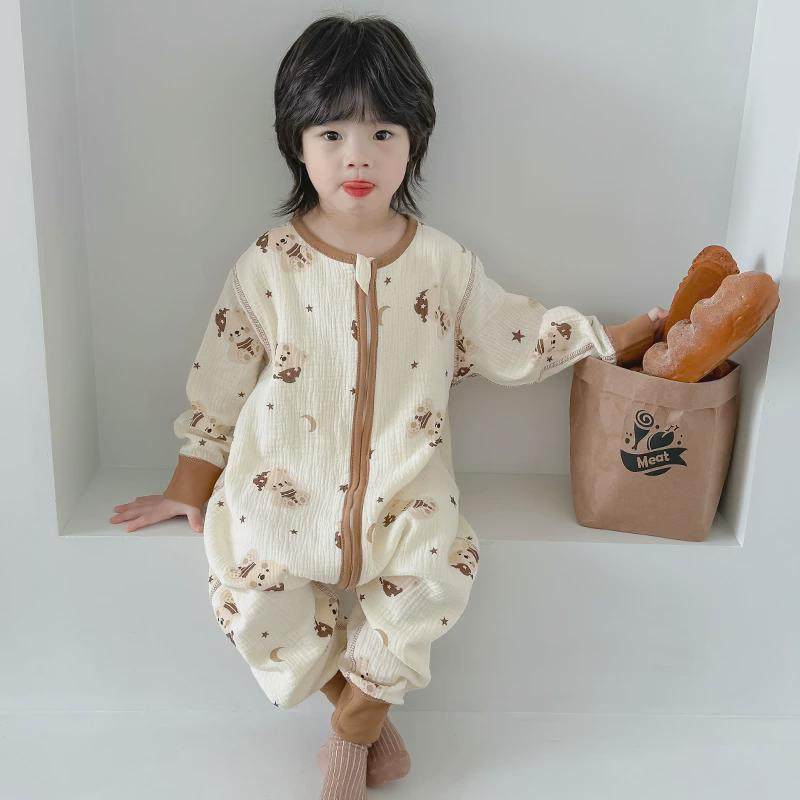 儿童连体睡衣夏季薄款男宝宝纯棉纱布男童睡袍睡袋防着凉男孩夏款,童装/婴儿装/亲子装,家居服连体衣,淘宝优惠券,粉丝福利购,淘宝优惠卷