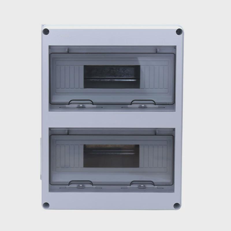 塑料配电箱24回路明装防雨防尘盒家用室外ht-24防水空开配电箱