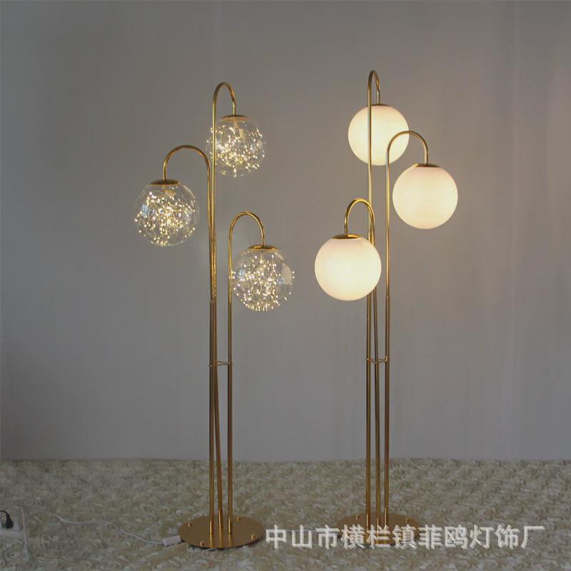 婚庆布置铁艺电镀3头时空铜丝灯泡路引婚礼场地道具装饰路引摆件