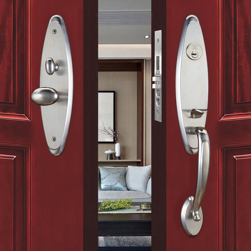 欧式大门锁防盗门锁豪华别墅锁对开门锁豪华版进户门双锁拉门