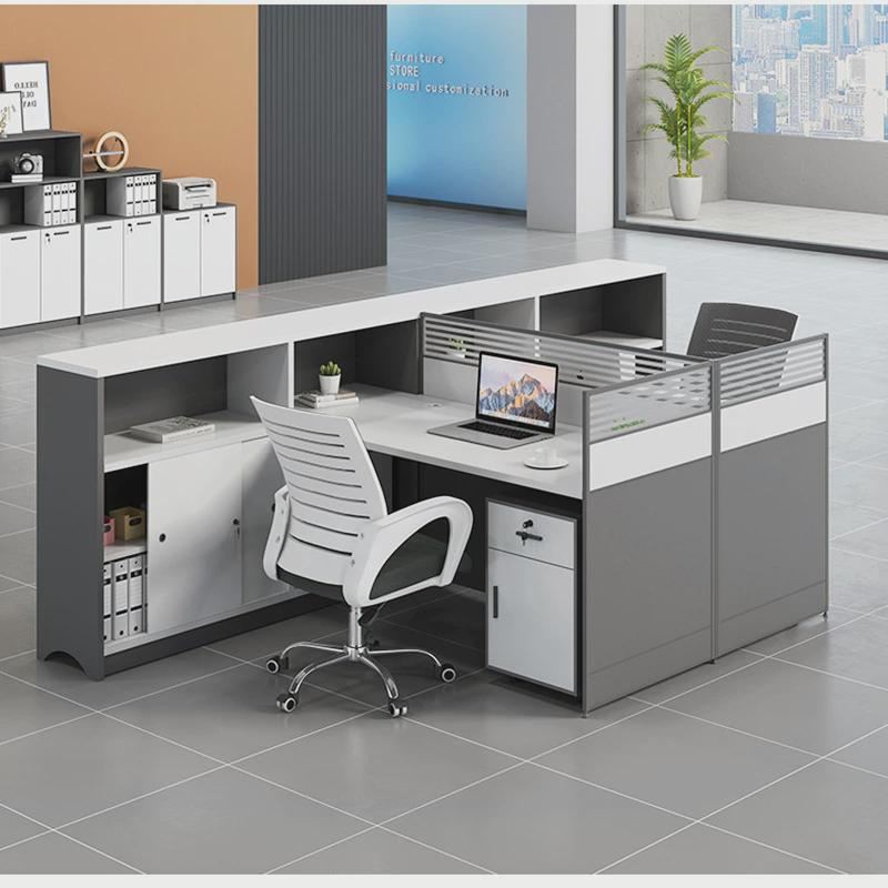 办公桌椅组合卡座职员屏风隔断办公室简约现代4人6人位电脑办公桌