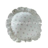 q683ins风可爱少女心粉色花朵圆形荷叶边抱枕碎花沙发靠枕靠垫卧