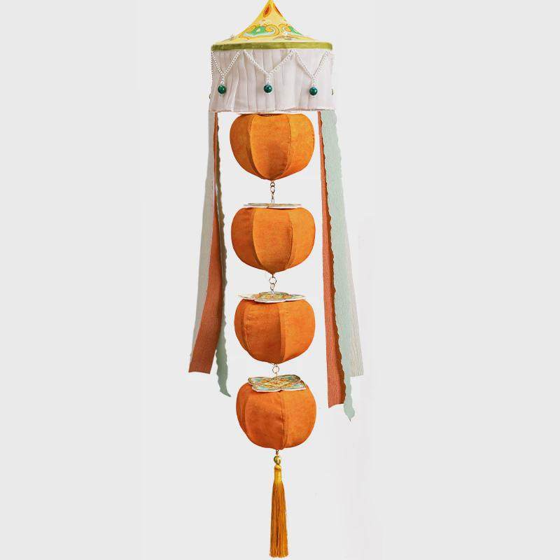 王的手创中秋节柿子灯笼手工diy材料包2024新款竹编挂饰手提国潮