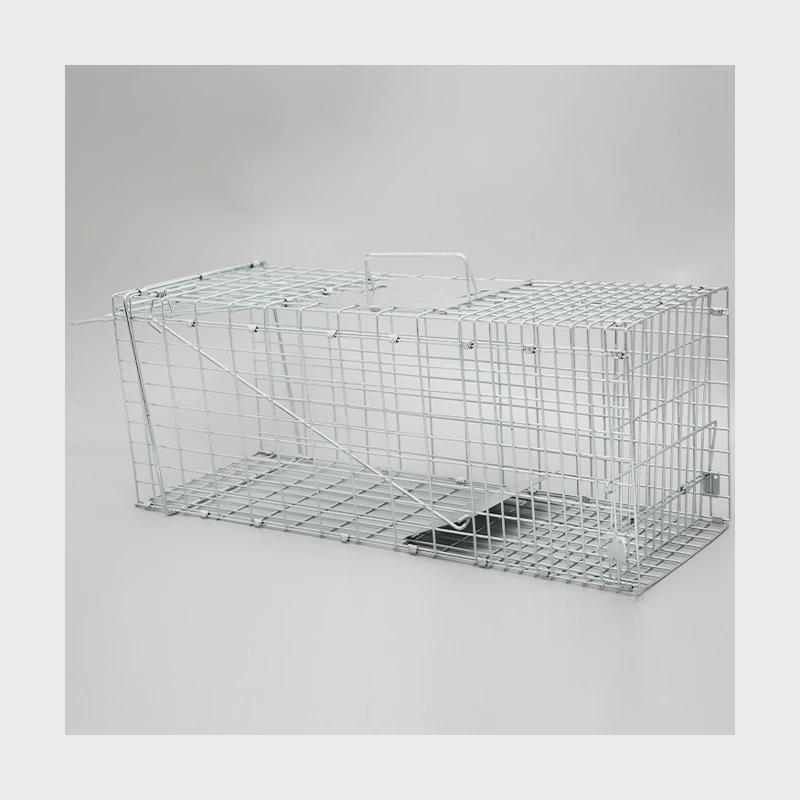 大号固定折叠固定救助款人道主义不锈钢宠物钢丝笼子综合笼猫笼