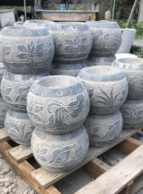 古建园林仿古石顶石青石刻画柱础石青石柱墩柱底座柱基石墩子