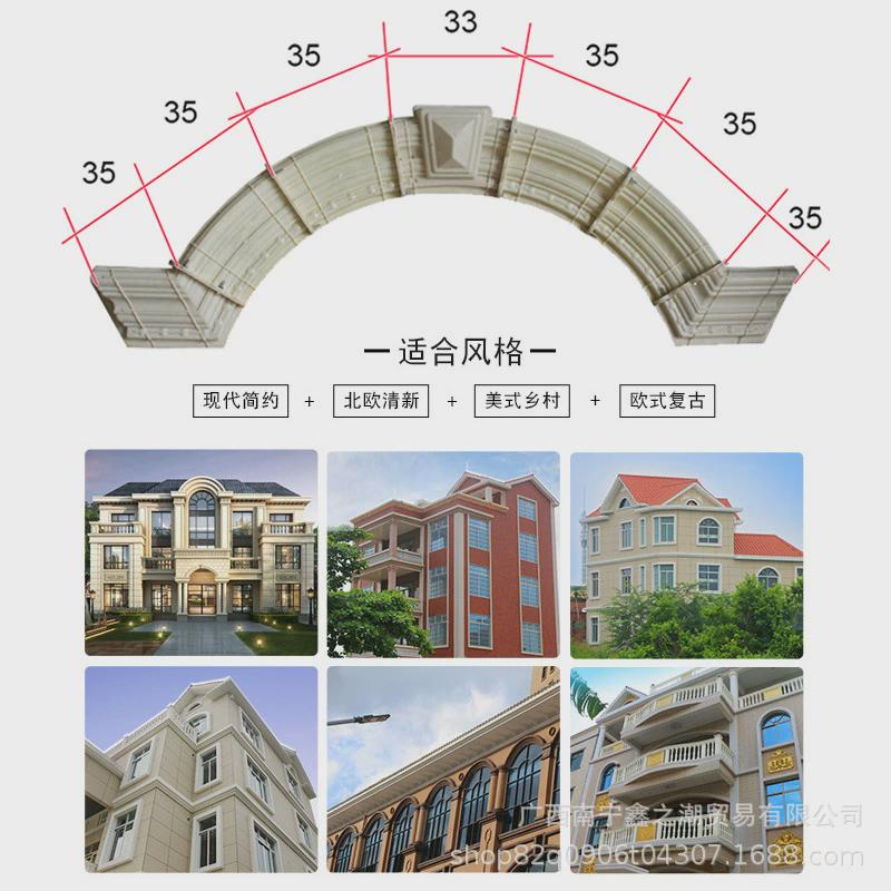 南宁厂家欧式构件外墙窗套模具别墅罗马柱装饰水泥制品窗户模型