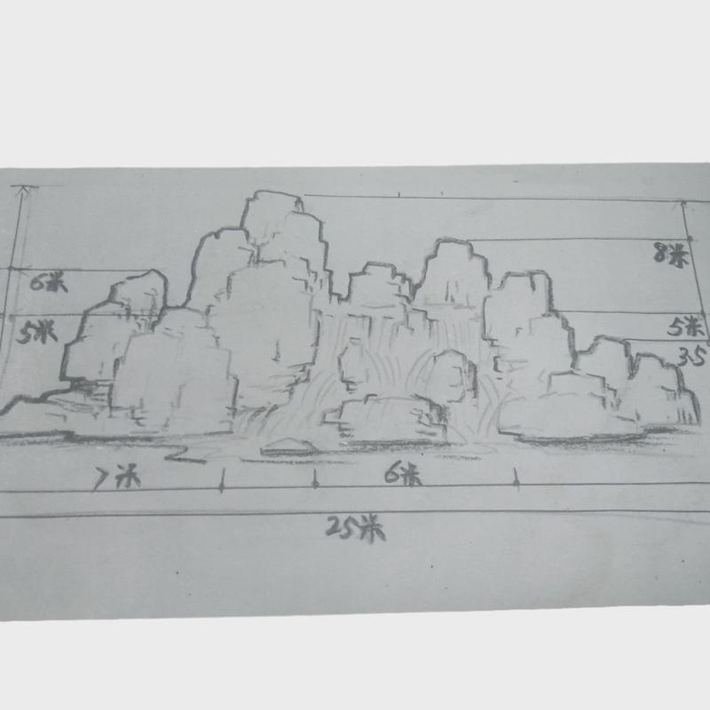 大型假山流水喷泉花园摆件庭院别墅酒店瀑布鱼池假山制作天然园林