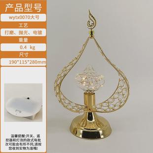 饰摆件家用桌面橱窗闪亮发光小夜灯节日派对气氛礼品 玻璃圣诞树装