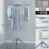 可折叠晾衣架落地卧室内阳台晒衣架不锈钢伸缩挂衣架家用晾衣服杆