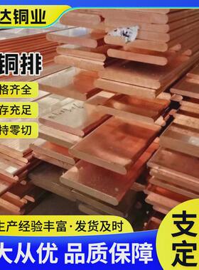 紫铜排条厂家方tu1tu2高导电红铜批发排40mm镀锡接地母线排铜排