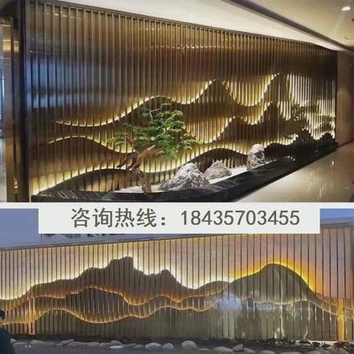 不锈钢加工定制电镀酒店弯圆高端酒柜制品隔断壁柜架子会所金属柜