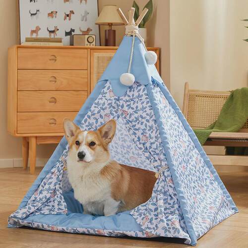 狗窝四季通用封闭式可拆洗柯基小型犬室内狗屋泰迪别墅猫窝宠物窝