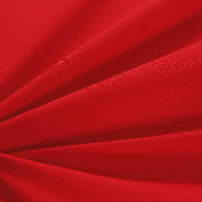 纯色净版四件套大红被套床单床笠枕套七维素色三件套床上用品,床上用品,婚庆床品套件,淘宝优惠券,粉丝福利购,淘宝优惠卷