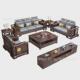 新中式 乌金木全实木沙发冬夏别墅大小客厅组合两用高箱储物沙发
