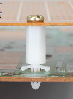 飞扬lcs/m4单头联机型pc板隔离柱尼龙扣式间隔绝缘线路板支撑白