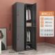 黑色更衣柜员工宿舍铁皮储物柜健身房加厚收纳柜带锁更衣室换衣柜