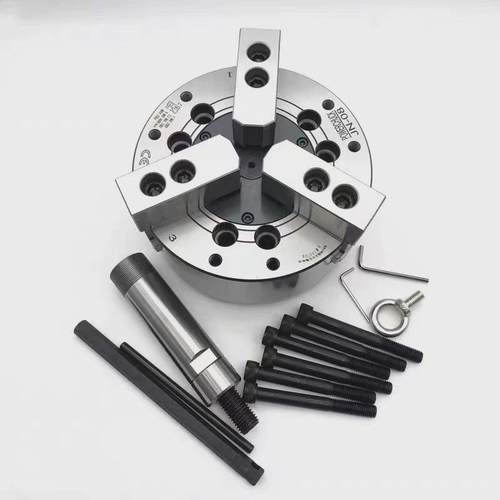 台湾标准钢体中实6寸三爪液压卡盘高精度油压动力夹头JN06