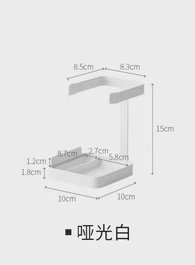 9wor日系白色家用厨房台面放免打孔锅铲收纳架锅盖坐式勺子置物架