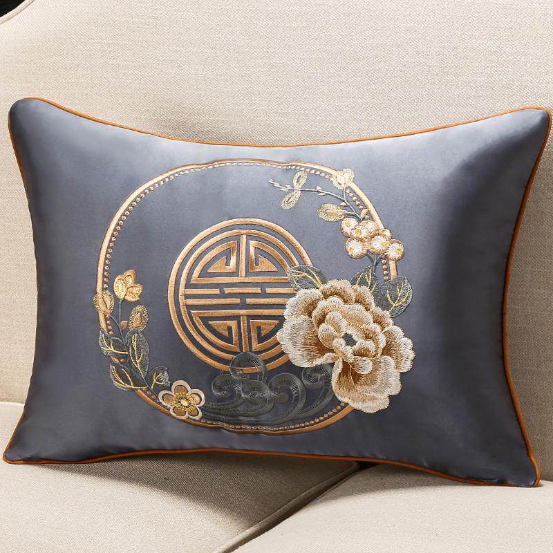 中式抱枕沙发客厅床头靠含芯抱刺绣腰枕长方形中国风靠垫,居家布艺,靠垫/抱枕,淘宝优惠券,粉丝福利购,淘宝优惠卷