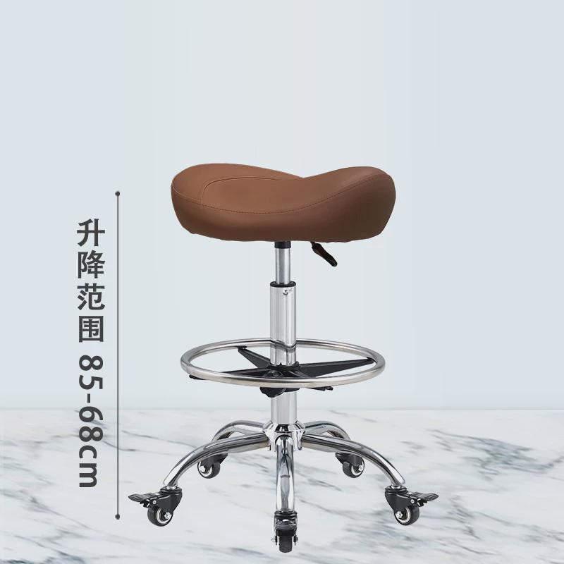 厨房收银台滑轮加高靠背吧台升降椅前台椅子旋转理发大工高脚新款