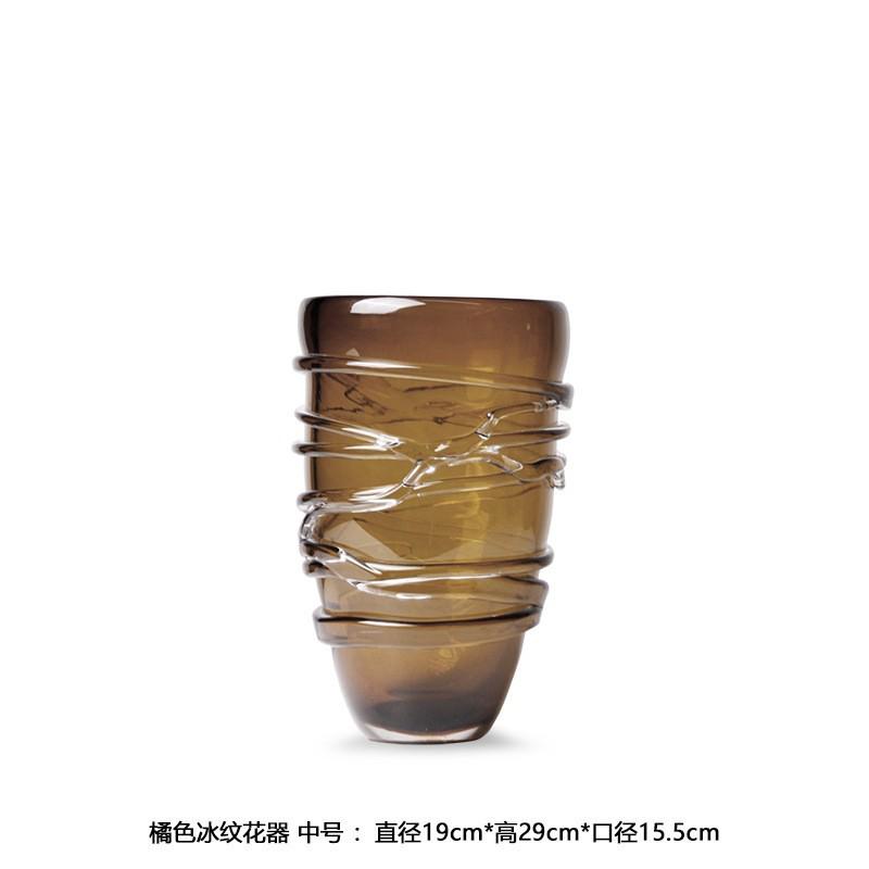 现代轻奢水培花瓶琉璃客厅玄关餐桌家居插花设计师艺术摆件装饰