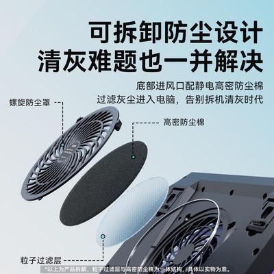 【压风式散热器】绿巨能风压式笔记本电脑散热神器V10制冷降温涡