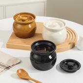 瓦罐炖盅隔水炖一人食蒸蛋炖罐带盖汤罐中式 沙县小吃陶瓷煨汤汤盅