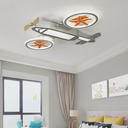 简约创意led吸顶灯男孩卡通女孩卧室幼儿园小孩房儿童房飞机灯具