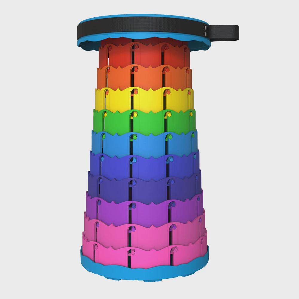 户外塑料伸缩凳创意折叠凳便携式户外露营椅子家用可调节高低坐凳