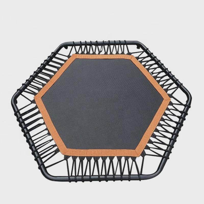 成人健身房家用室内运动44英寸六边形静音带扶手蹦床