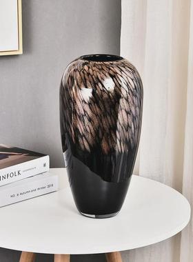 器艺术渐变陶瓷花瓶干花插花现代样品房装饰工艺品