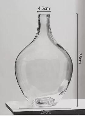 简约大肚瓶马醉木吊钟玻璃花瓶水培日式盆景遮光创意玻璃花瓶摆件