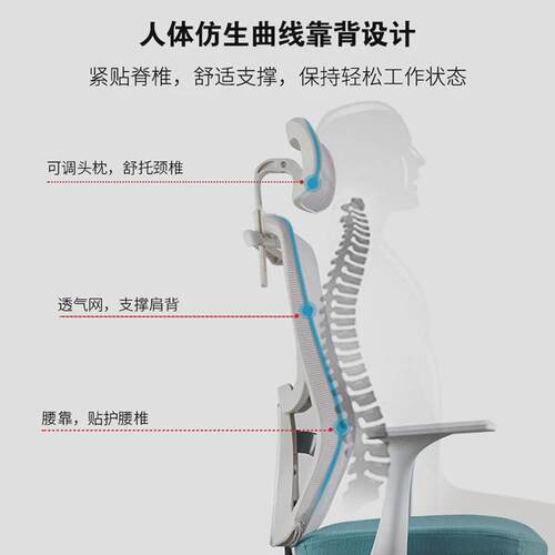 博职员人体工学椅家用办公椅靠背椅老板椅转椅办公鑫椅家用舒适
