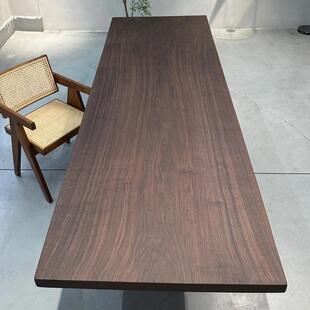 环氧树脂河流桌胡桃木实木大板桌茶桌巴简约黑檀创意花树脂大板