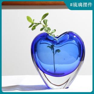 高档琉璃摆件淄博玻璃制品工艺品花瓶爆款家居装饰品客厅艺术