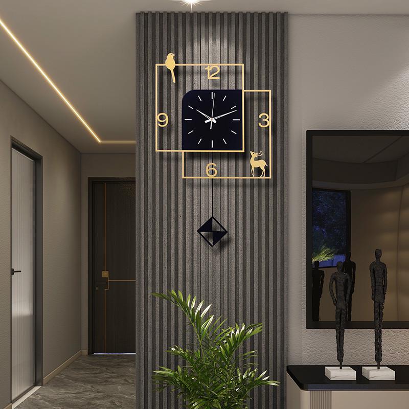 简约挂钟家用钟表网红时尚新款轻奢大气个性创意静音时钟墙上挂表