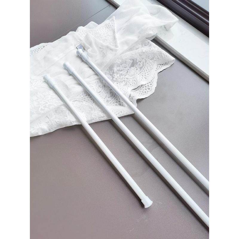 天台悦先窗帘杆免打孔撑杆伸缩杆细杆无痕夹杆贴可调整杆夹杆托杆