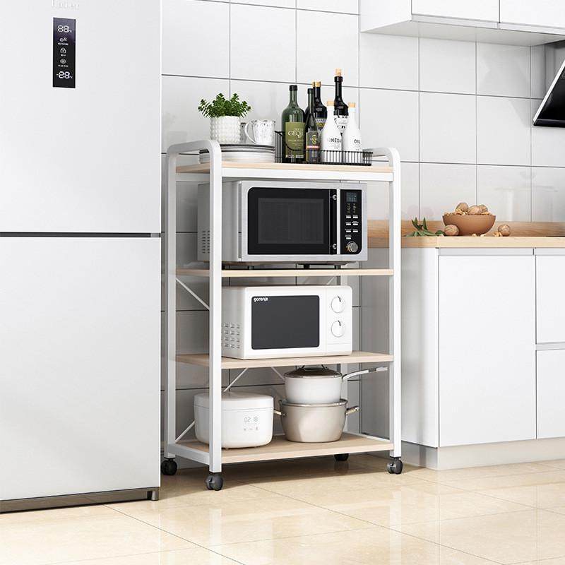 厨房置物架收纳落地多层杂物架家用货架烤箱微波炉整理滚轮储物架,厨房/烹饪用具,微波炉置物架,淘宝优惠券,粉丝福利购,淘宝优惠卷