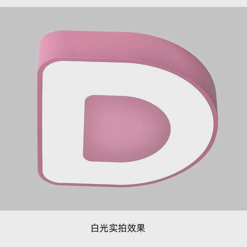 led幼儿园灯具创意彩色学校造型教室走廊字母儿童房间卧室吸顶灯