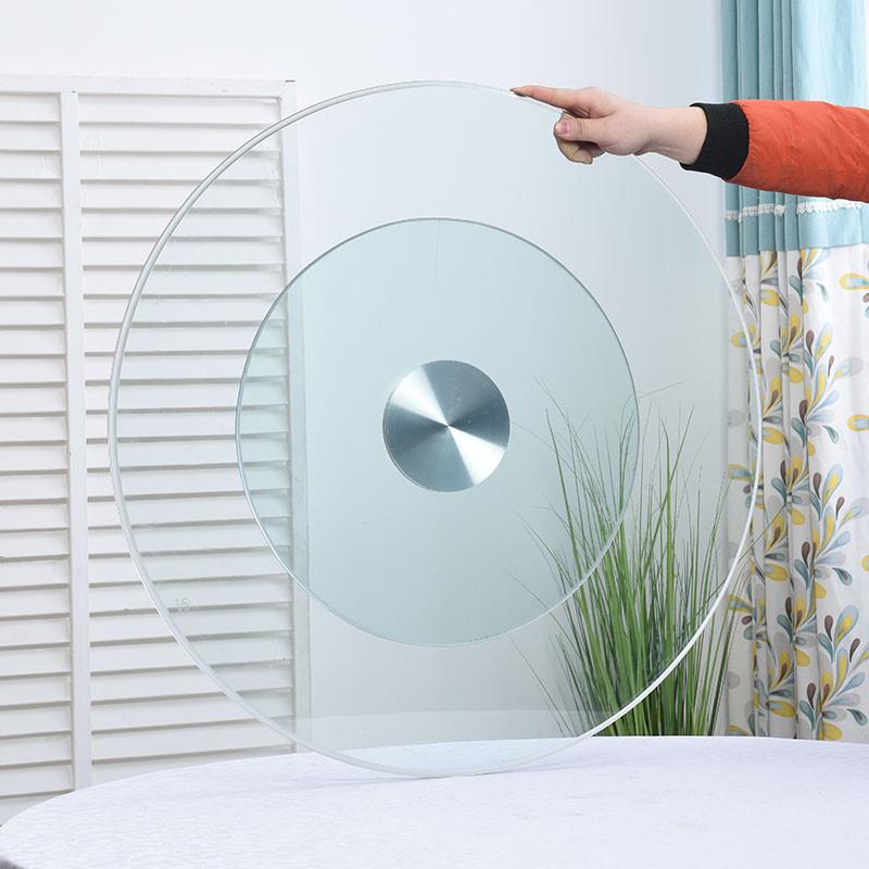 6e3x钢化玻璃家用餐桌转盘圆转盘转盘转台转盘底座转盘酒店大圆旋